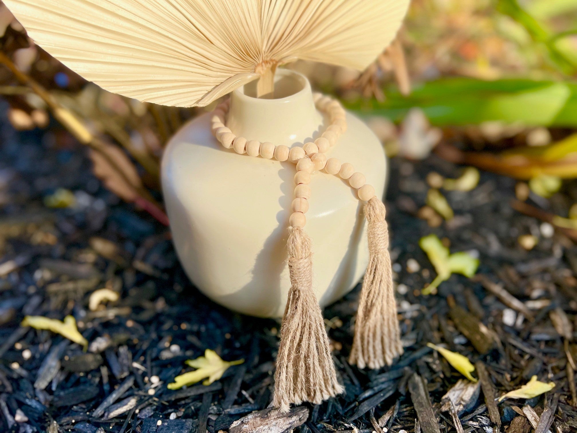 CERAMIC BEADED VASE